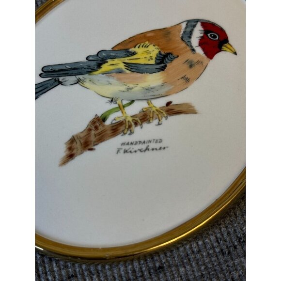Vintage 1975 Goebel F. Kirchner Handpainted Porcelain Bird Wall Hanger - Picture 3 of 8